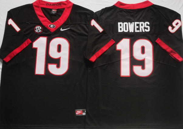 Men's Georgia Bulldogs Brock Bowers #19 Black Jersey